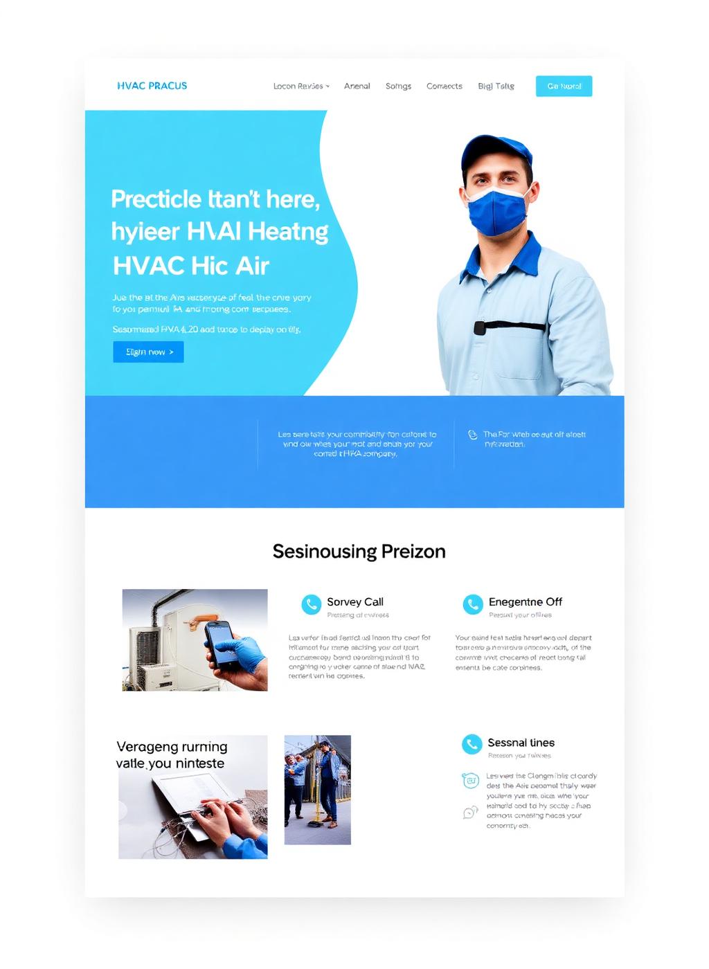 Full page design for the Summit Heating & Air website by Knox Growth