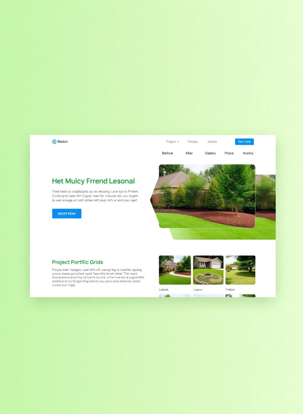 Full page design for the Foothills Lawn & Landscape website by Knox Growth