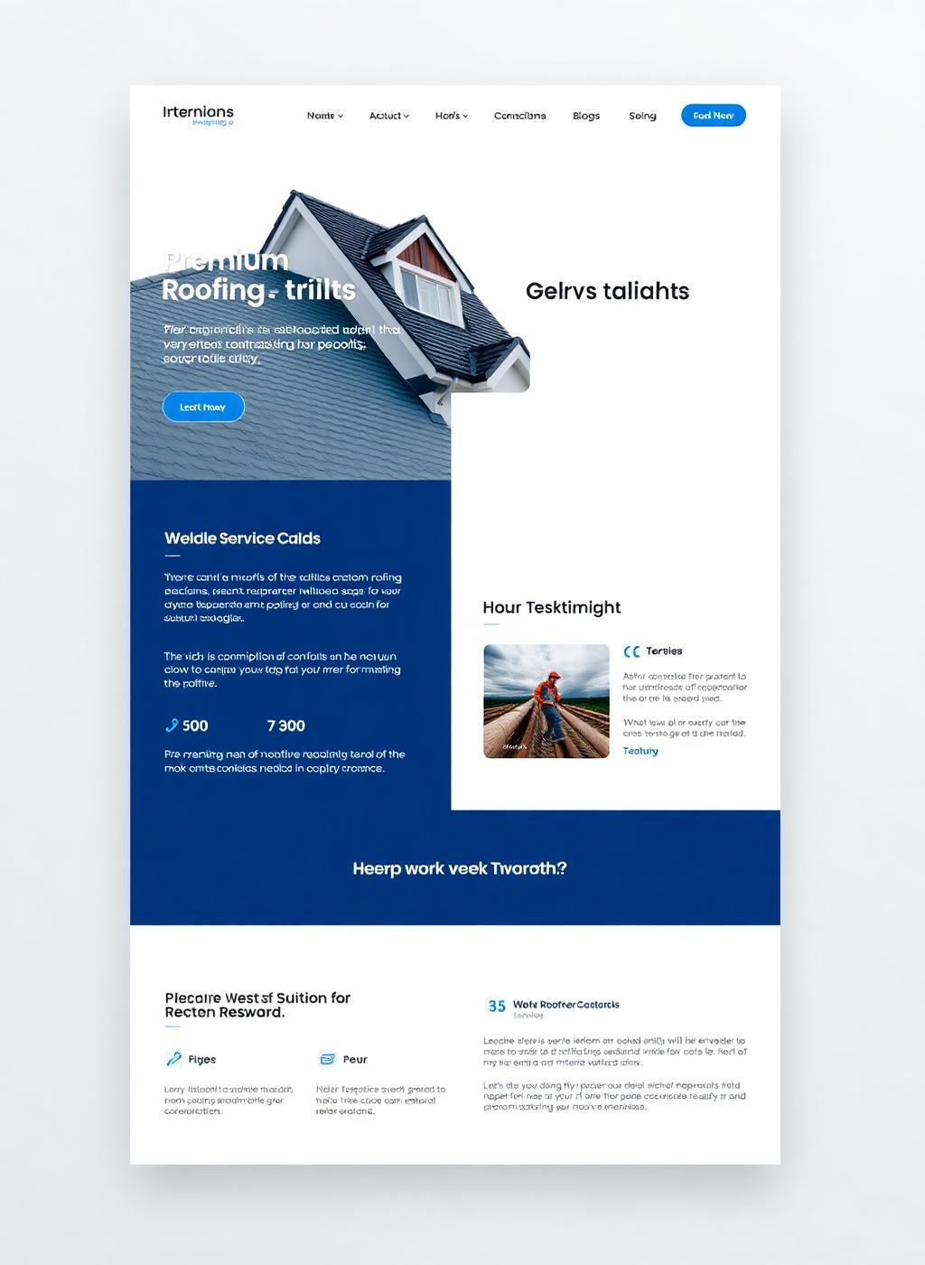 Full page design for the Silva's Roofing & More website by Knox Growth